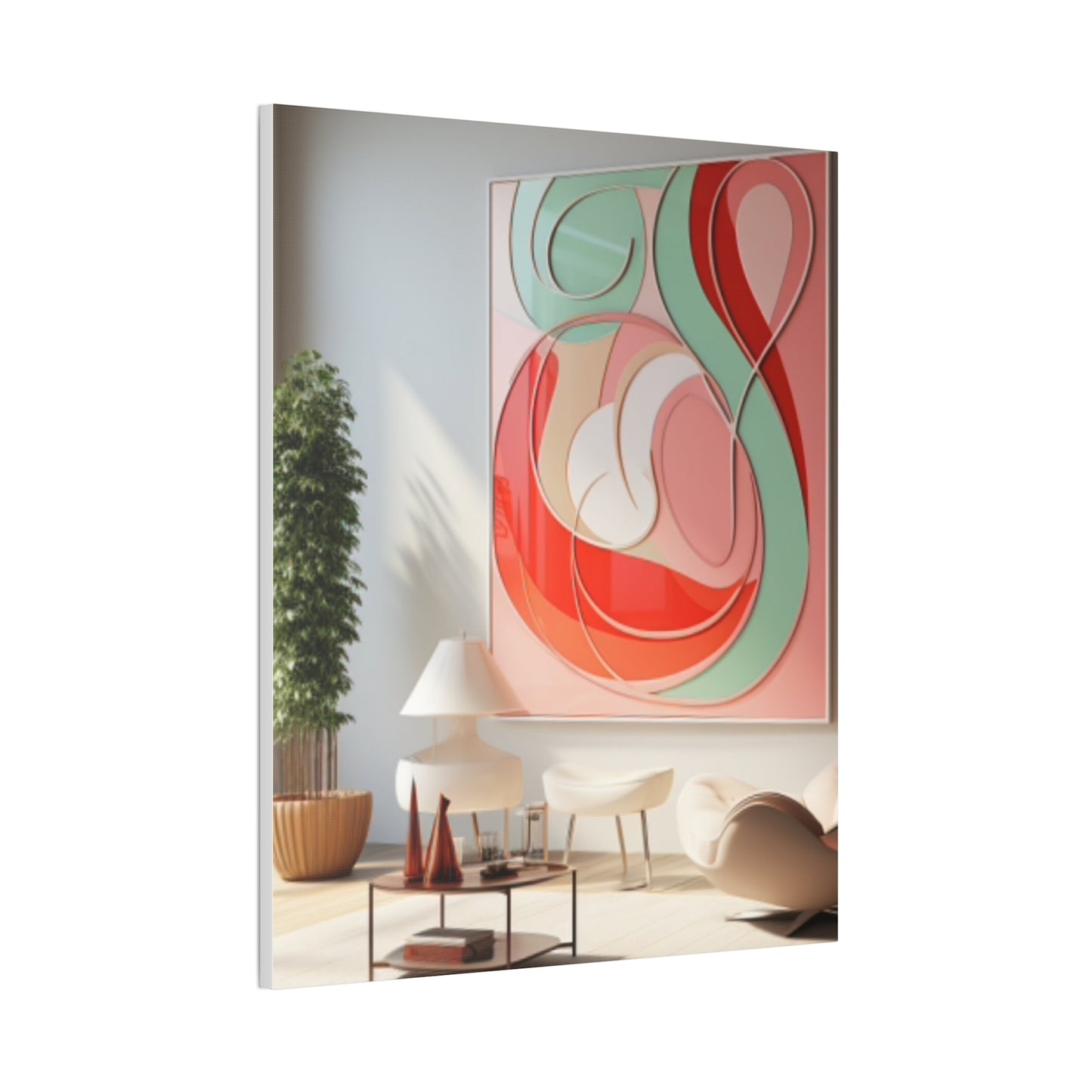 Timeless Elegance: Refined Pink Hues Canvas Print for Sophisticated Living Spaces