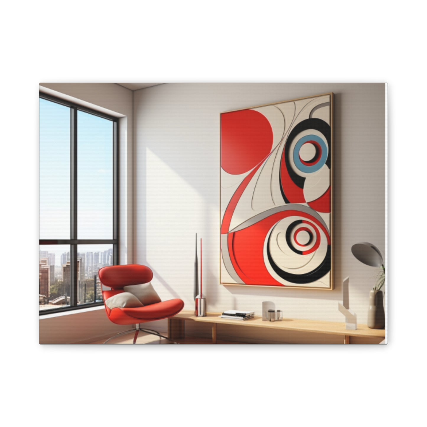 Crimson Elegance: A Symphony of Sophistication Canvas Print