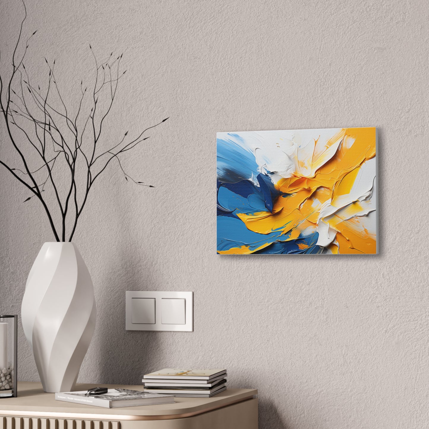 Timeless Elegance: Refined Vibrant Hues Canvas Print for Sophisticated Living Spaces