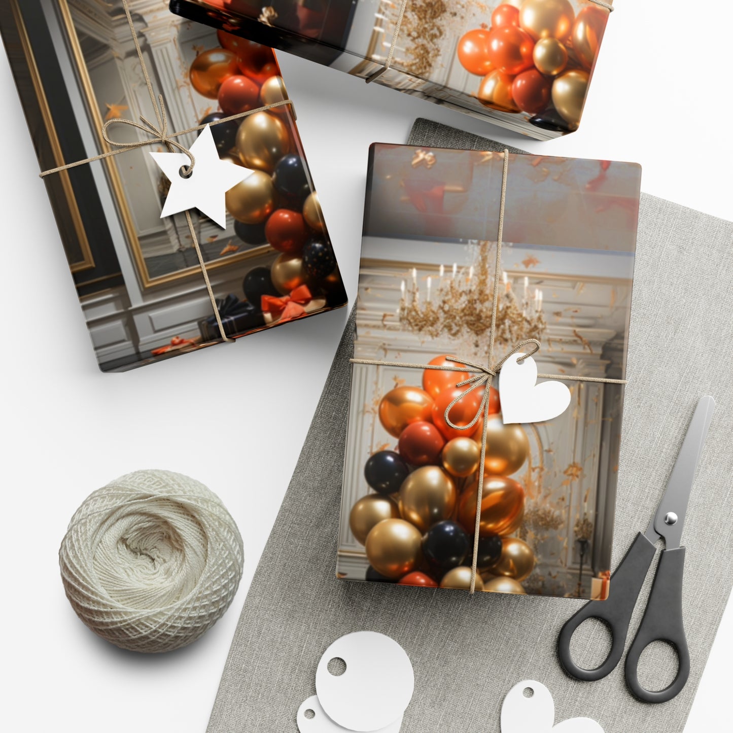 Elegant Gold Holiday Wrapping Paper Collection – Elevate Your Gifts with Sophisticated Style