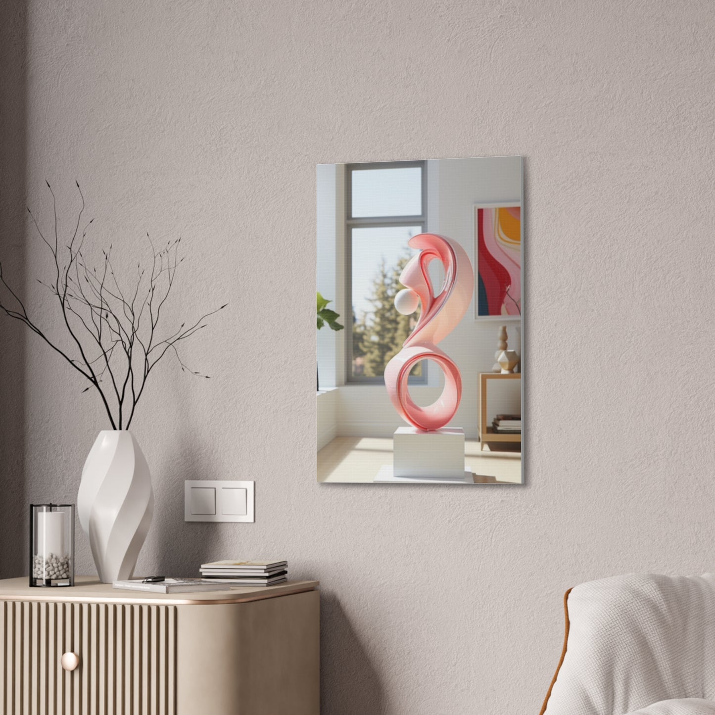 Timeless Elegance: Refined Pink Hues Canvas Print for Sophisticated Living Spaces