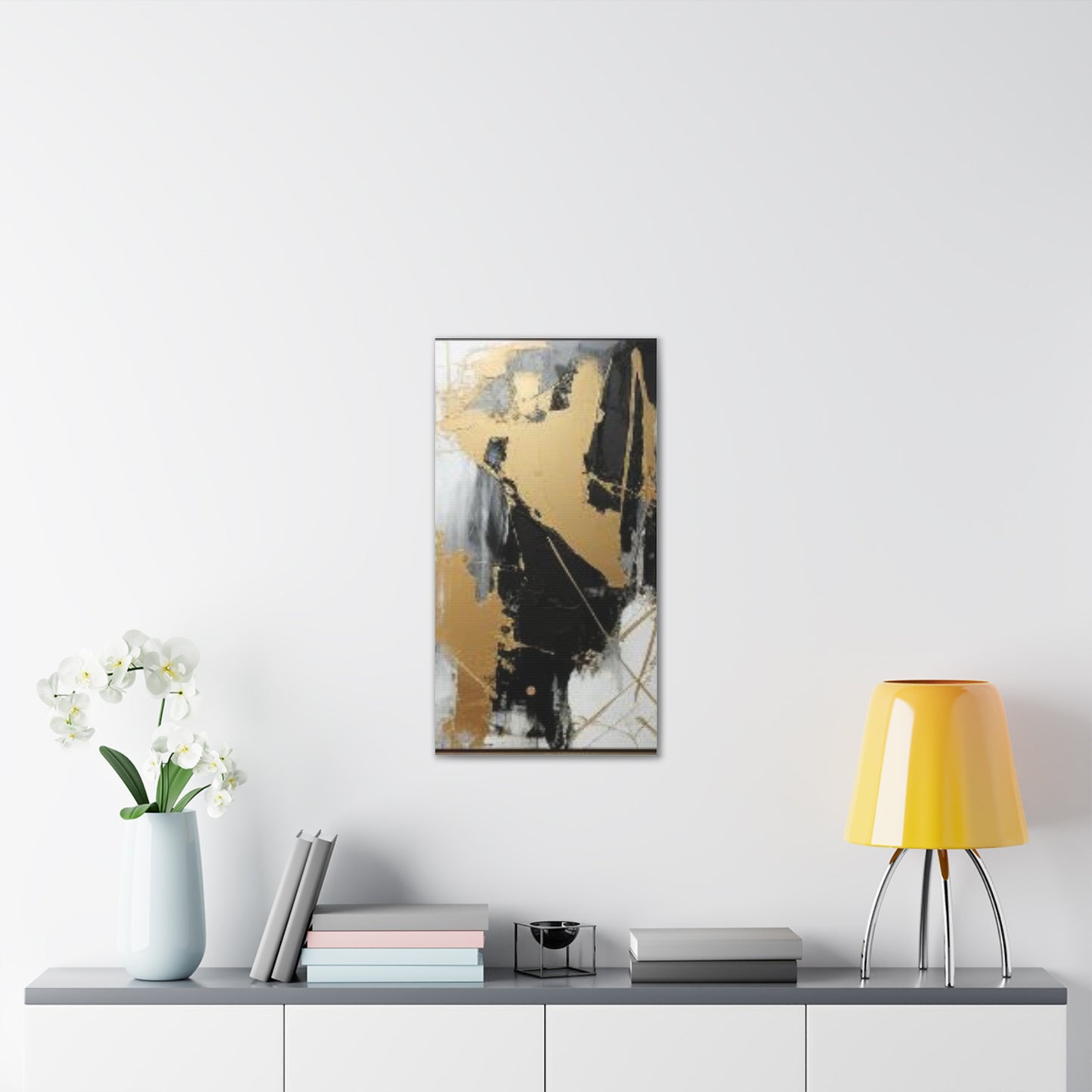 Gold and Black Elegance: A Symphony of Sophistication Canvas Print