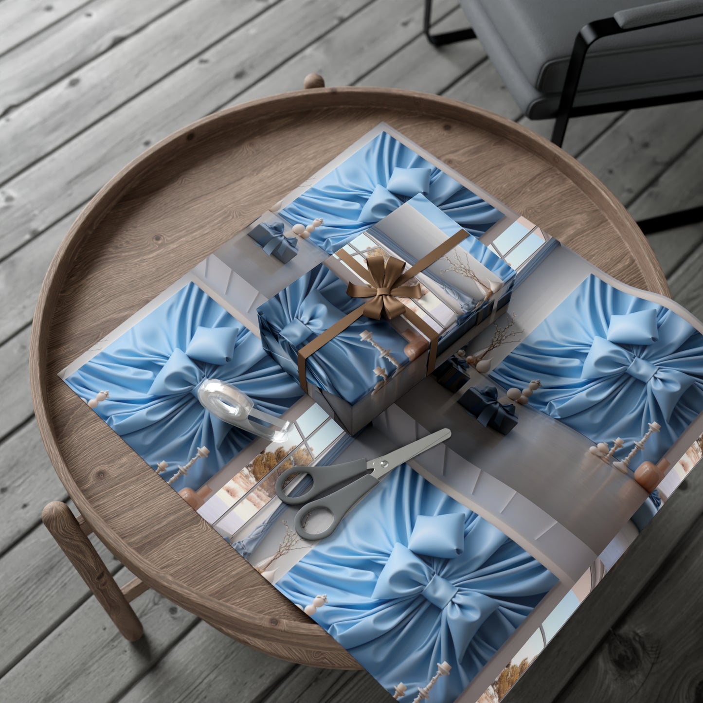 Elegant Blue Holiday Wrapping Paper Collection – Elevate Your Gifts with Sophisticated Style