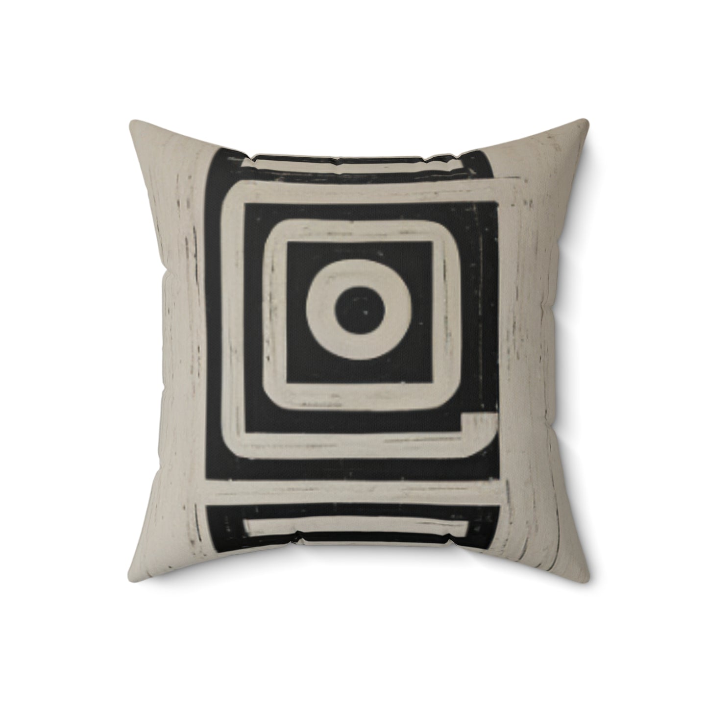 African Mud Cloth Design Square Pillow