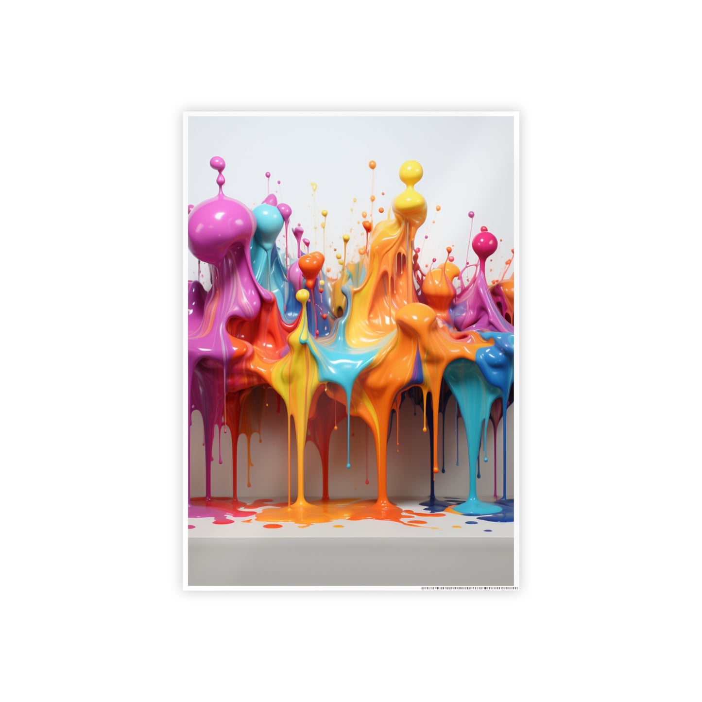 Gleaming Acrylic Abstract Poster: A Spectrum of Colorful Elegance