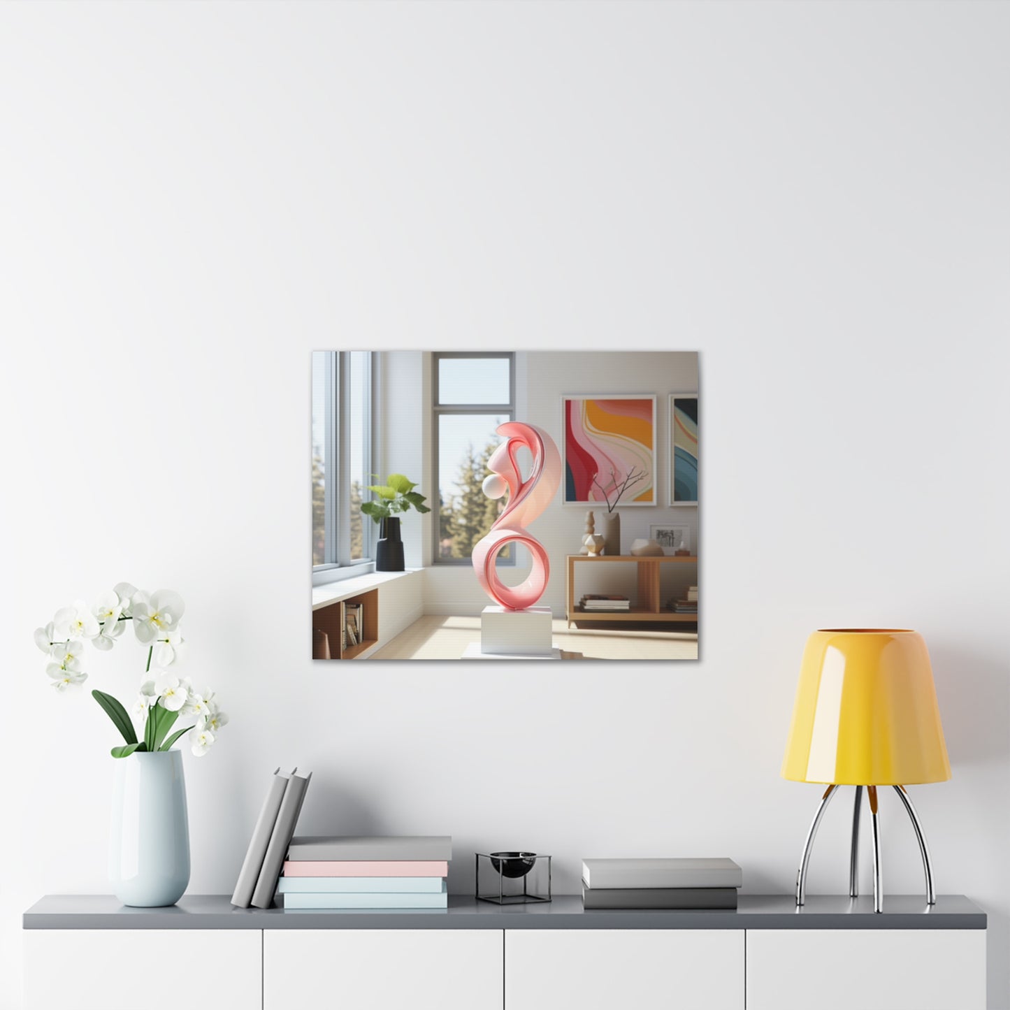 Timeless Elegance: Refined Pink Hues Canvas Print for Sophisticated Living Spaces