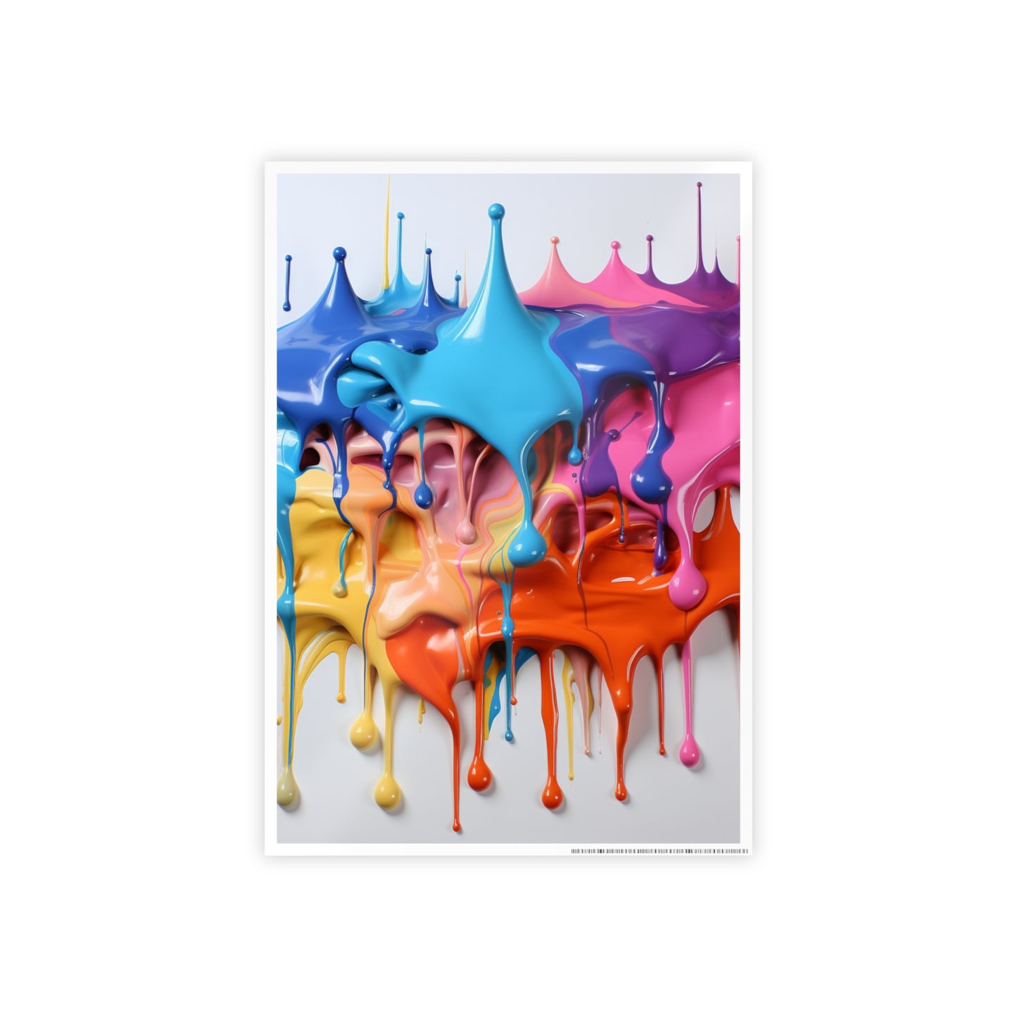 Gleaming Acrylic Abstract Poster: A Spectrum of Colorful Elegance