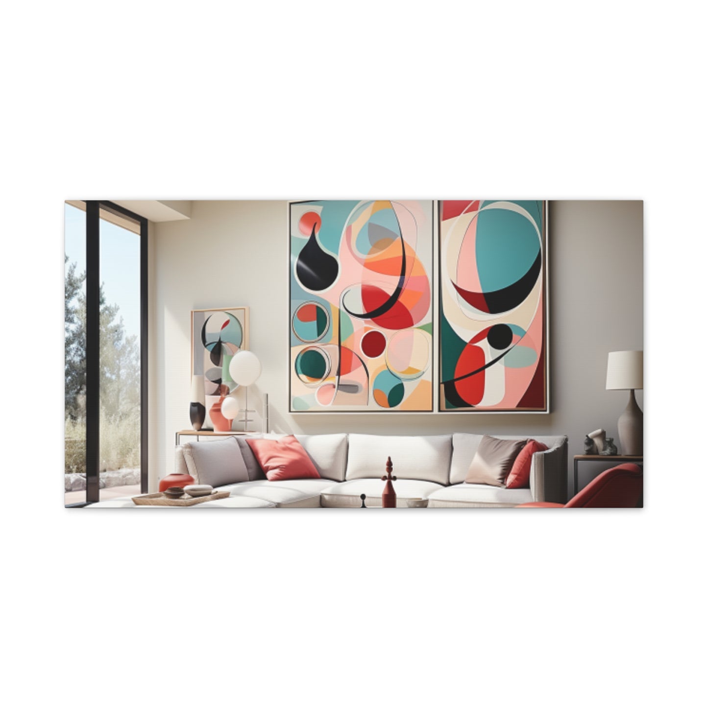 Timeless Elegance: Refined Pink Hues Canvas Print for Sophisticated Living Spaces