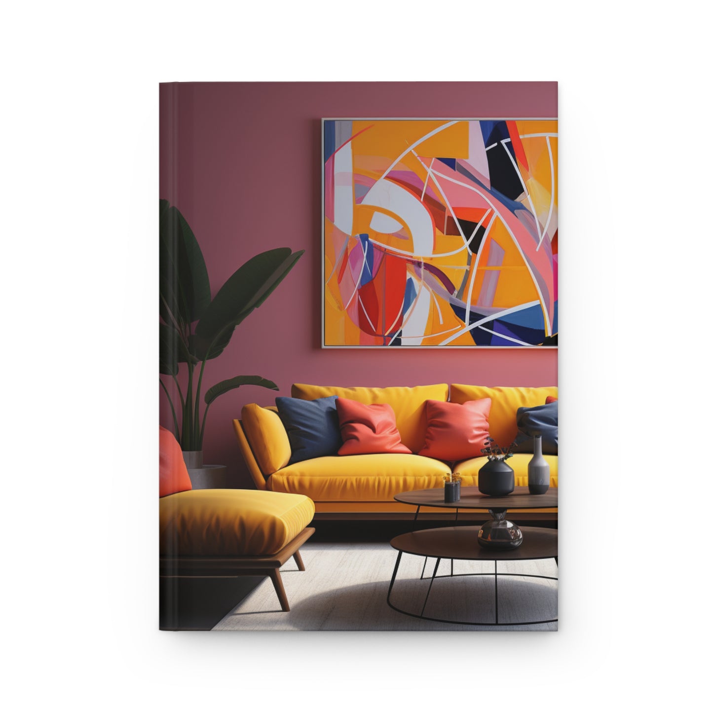 Abstract Elegance: Living Room Harmony Hardcover Journal