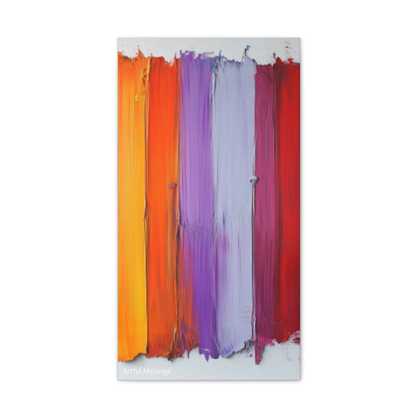 Acrylic Abstract Canvas Print - Homage to the Divine Nine/Red White Purple and Gold 5