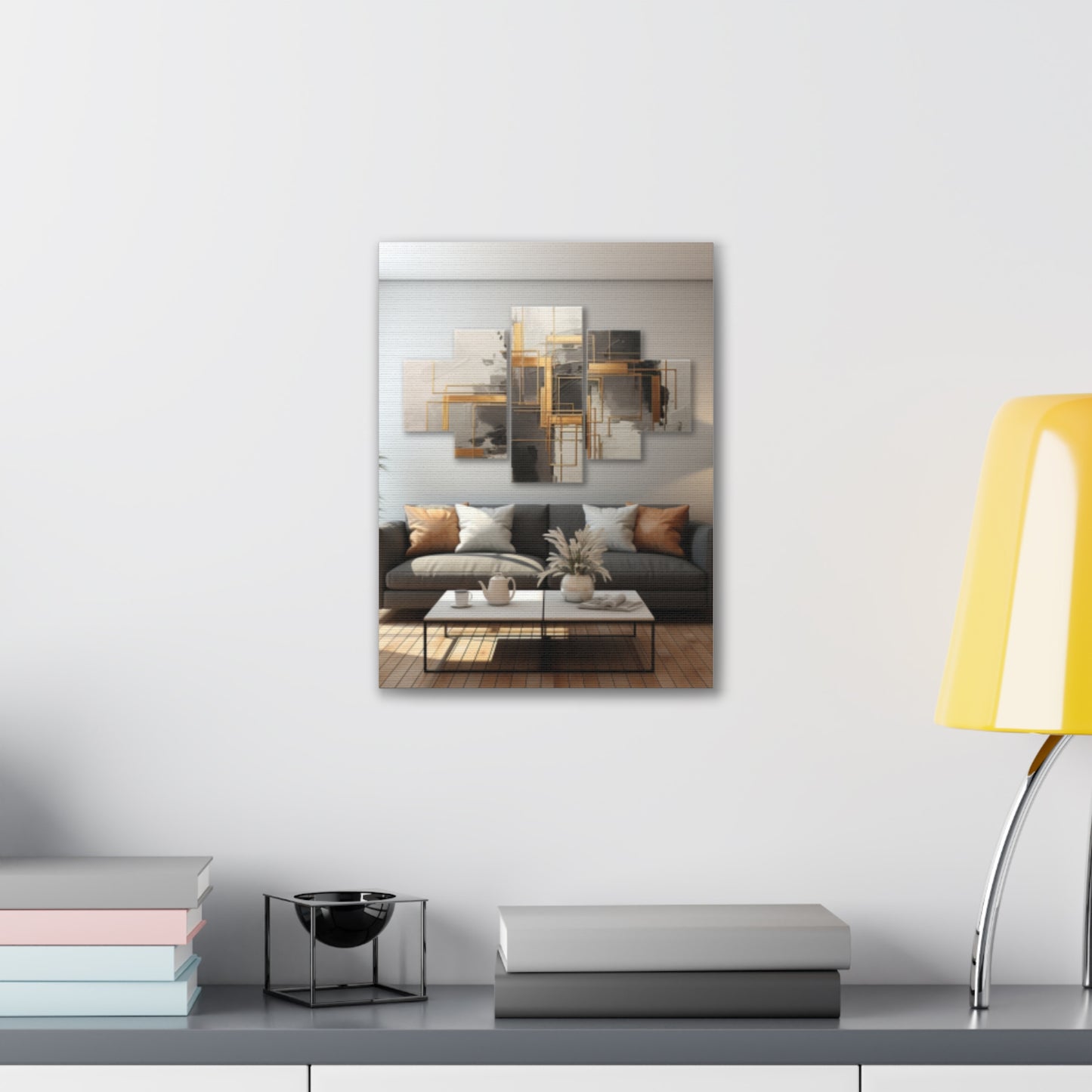 Gold and Black  Elegance: A Symphony of Sophistication Canvas Print