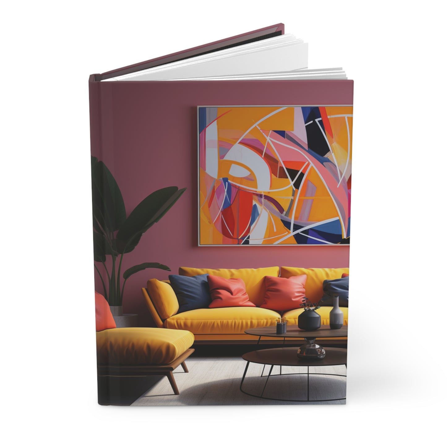 Abstract Elegance: Living Room Harmony Hardcover Journal