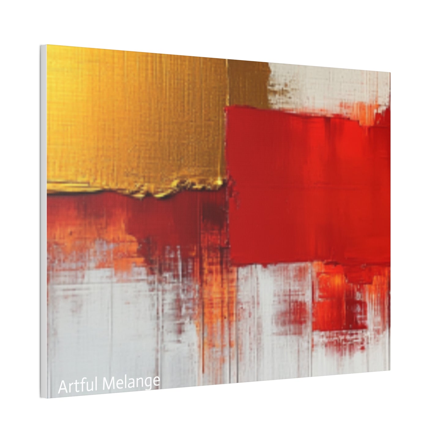 Acrylic Abstract Canvas Print - Homage to the Divine Nine/Red White and Gold 9