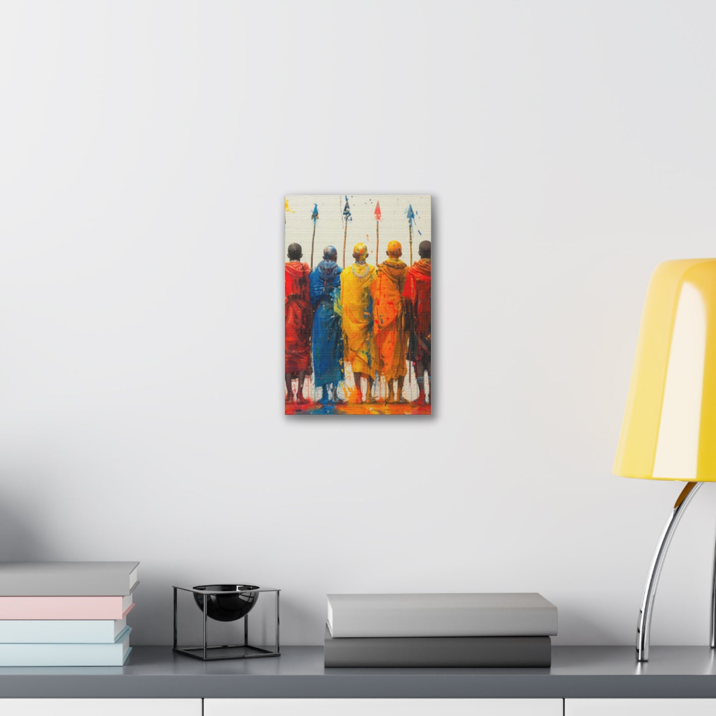 Masai Warriors Abstract Canvas Print