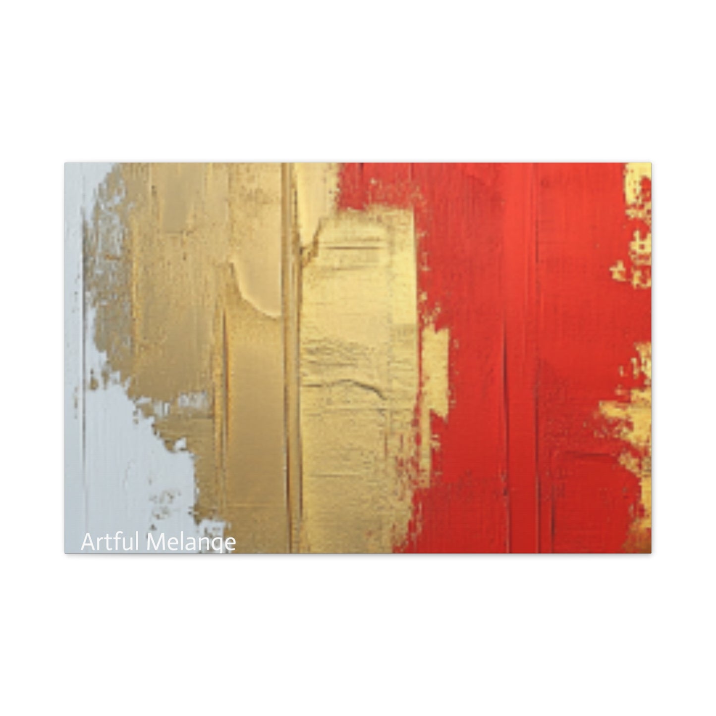 Acrylic Abstract Canvas Print - Homage to the Divine Nine/Red White and Gold 2