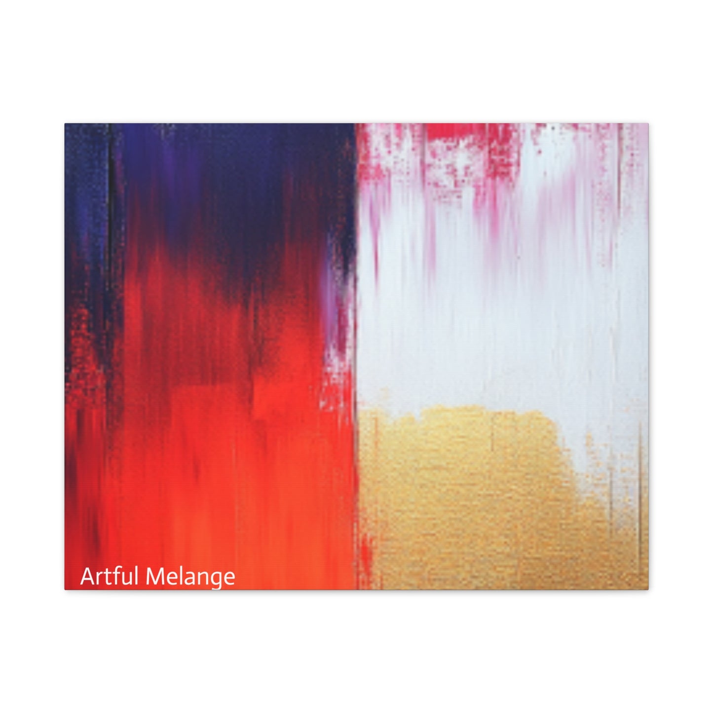 Acrylic Abstract Canvas Print - Homage to the Divine Nine/Red White Purple and Gold 2