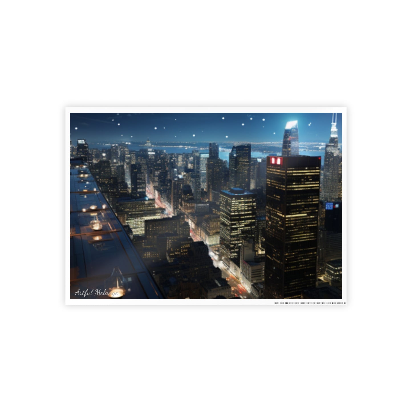 Skyline Vista: Hyper-Realistic 3D Cityscape Posters