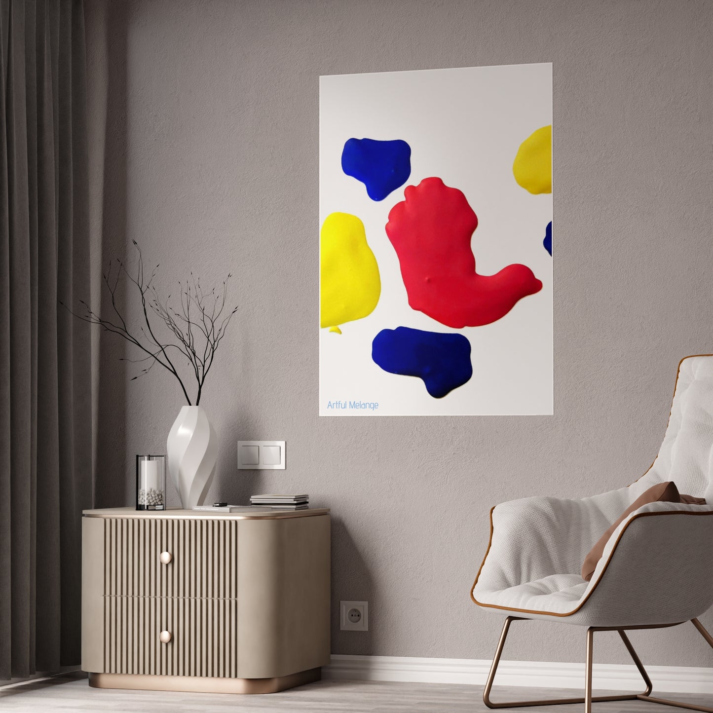 Gleaming Acrylic Abstract Poster: A Spectrum of Colorful Elegance