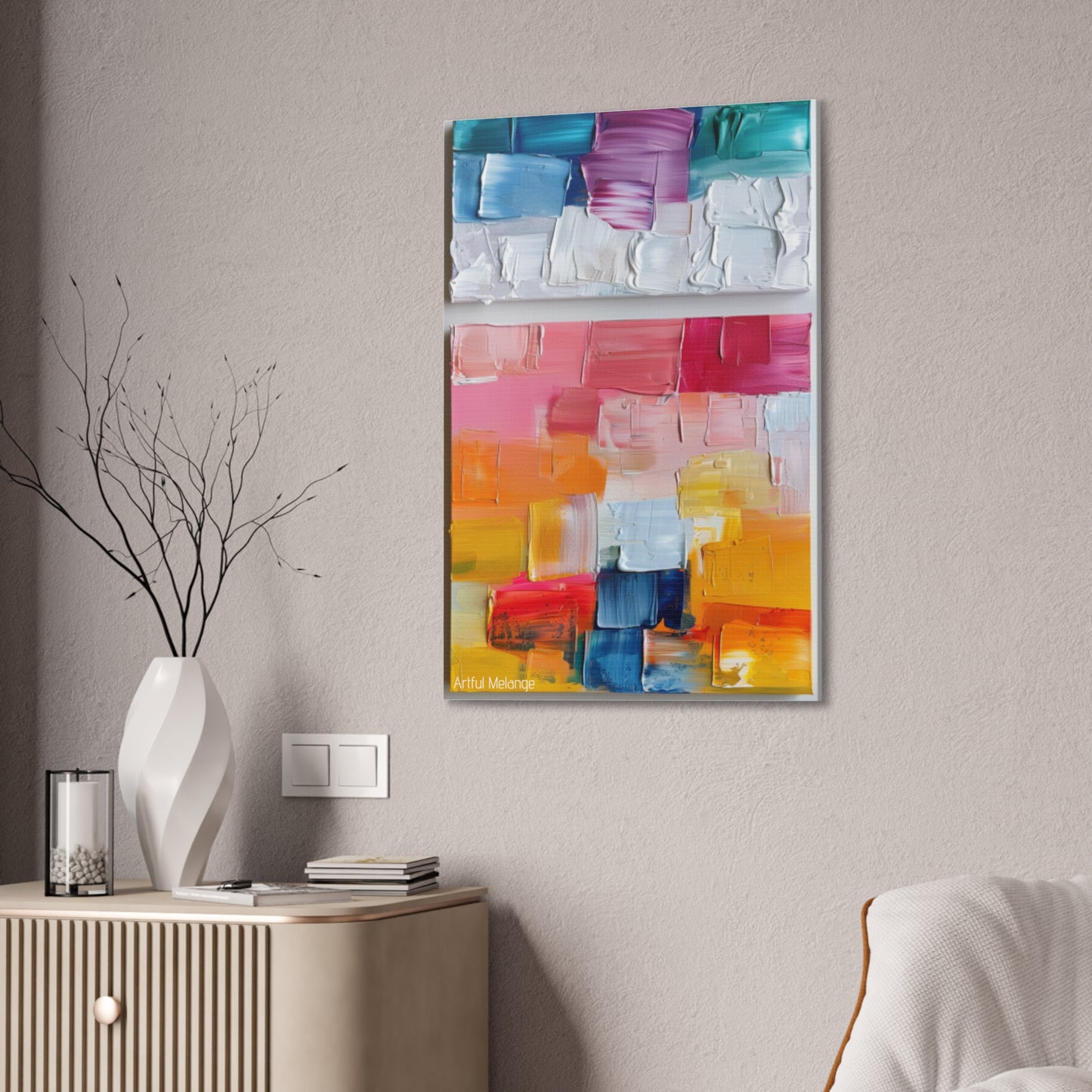 Primary Elegance: A Symphony of Sophistication Canvas Print