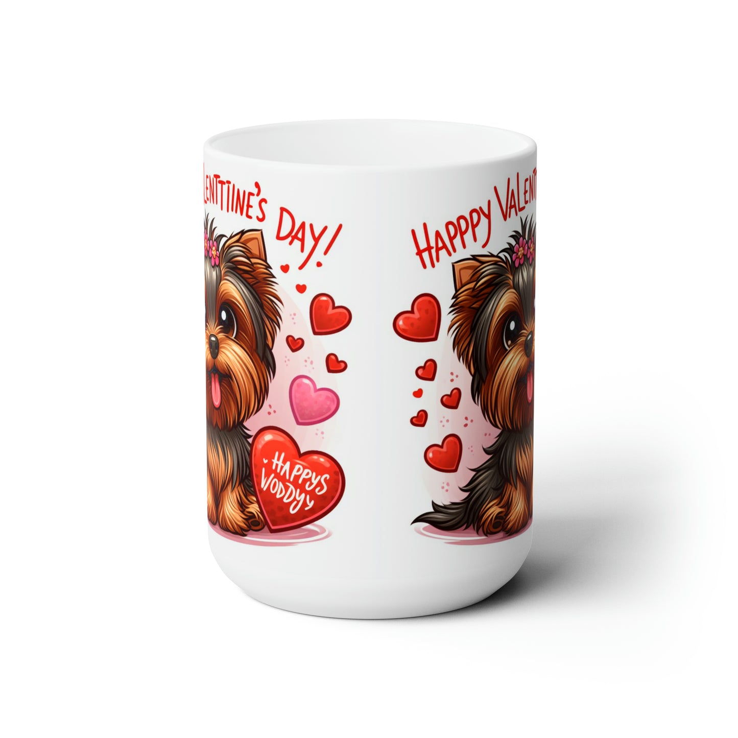 Love Paws- Yorkshire Terrier Valentine's Day Mug 15oz