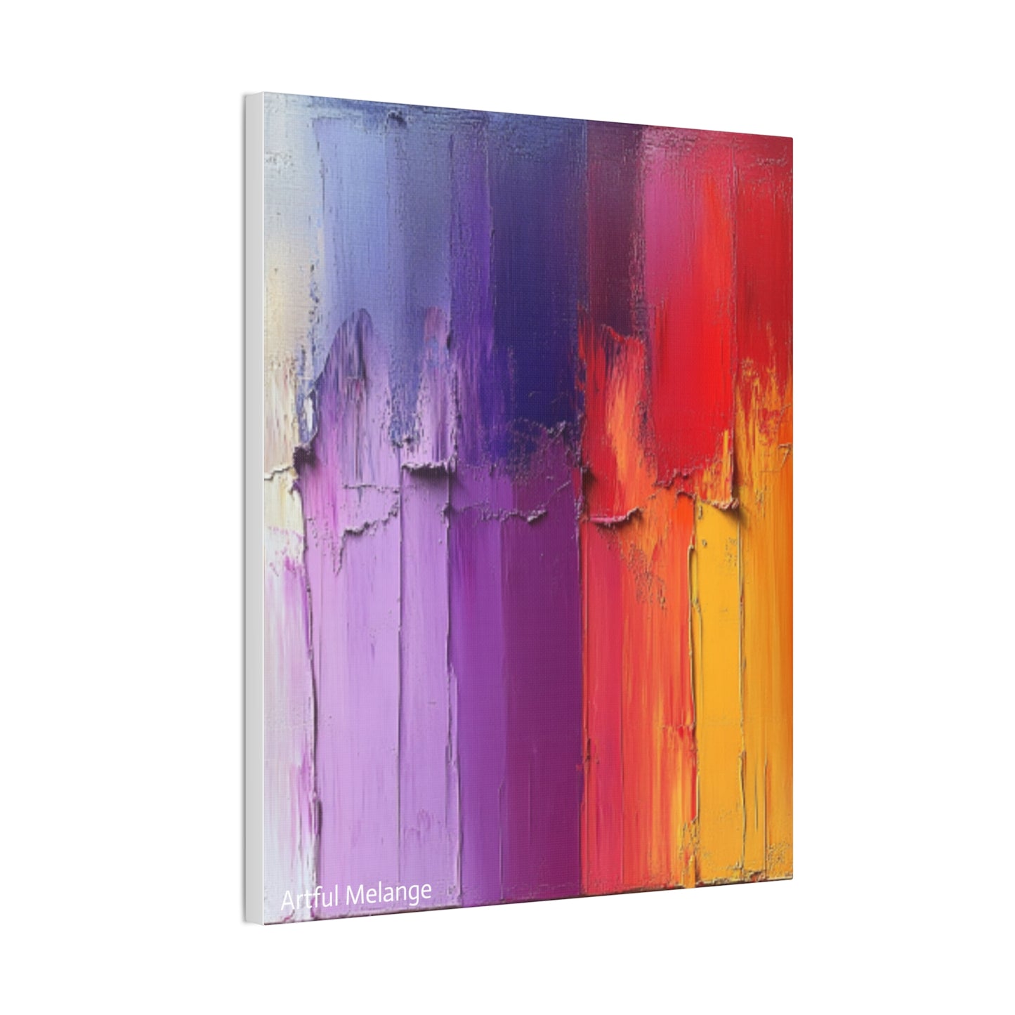 Acrylic Abstract Canvas Print - Homage to the Divine Nine/Red White Purple and Gold 4