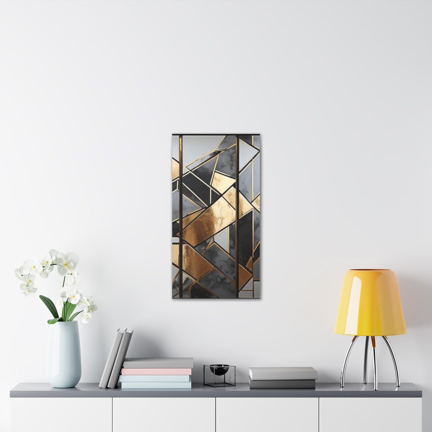 Gold and Black Elegance: A Symphony of Sophistication Canvas Print