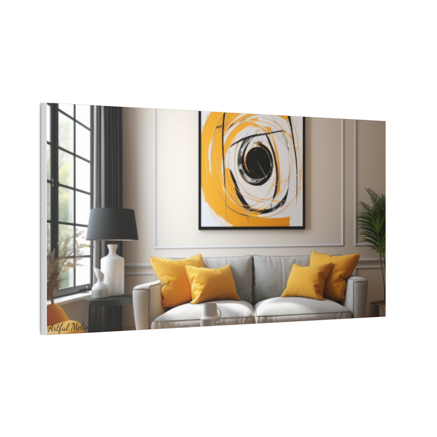 Timeless Elegance: Refined Yellow Hues Canvas Print for Sophisticated Living Spaces