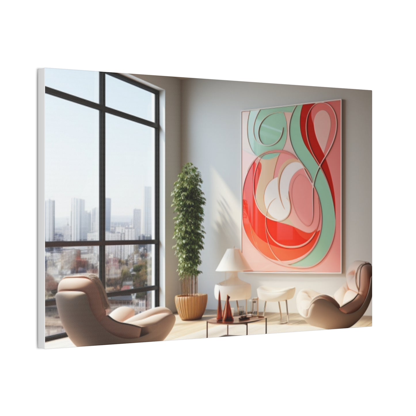 Timeless Elegance: Refined Pink Hues Canvas Print for Sophisticated Living Spaces