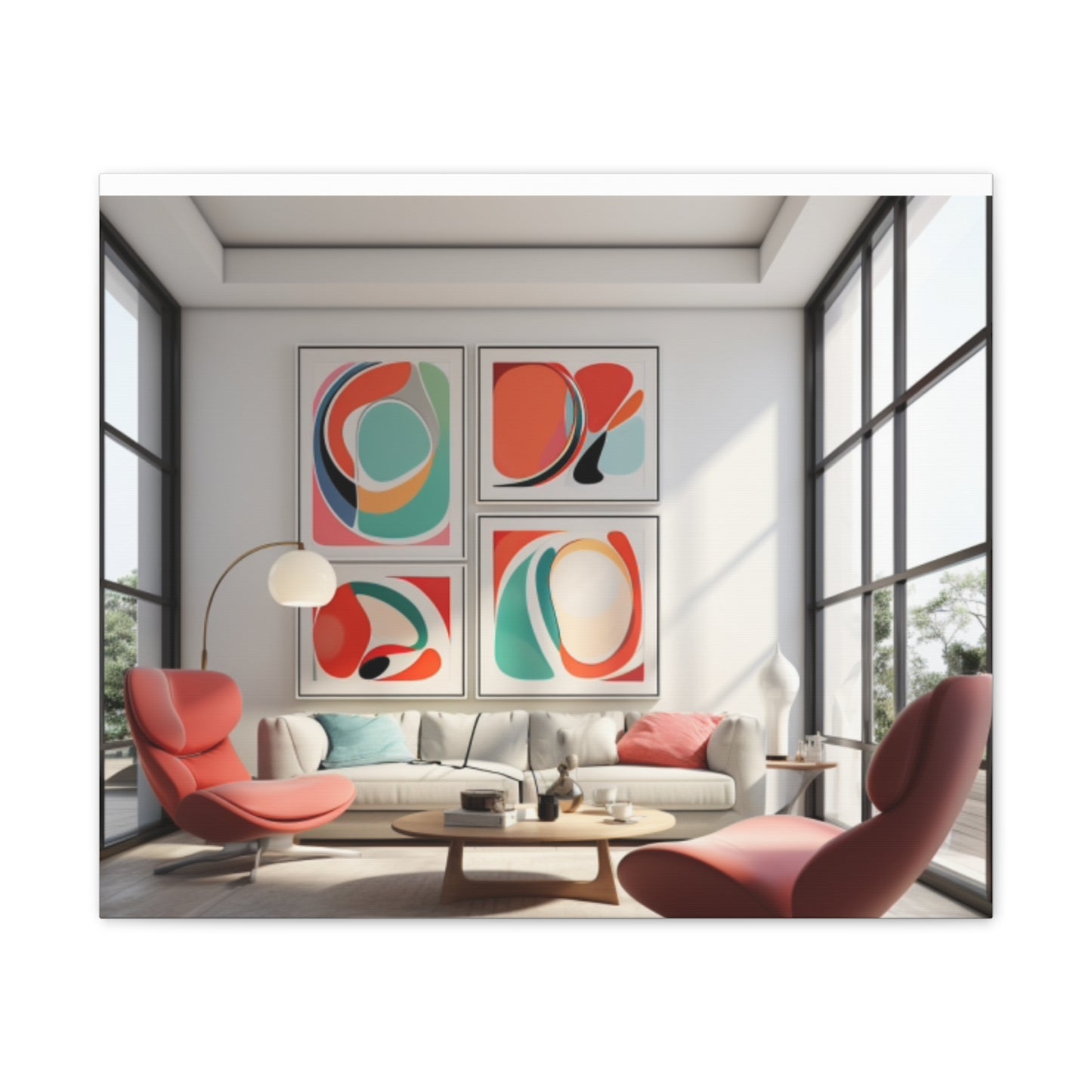 Timeless Elegance: Refined Pink Hues Canvas Print for Sophisticated Living Spaces