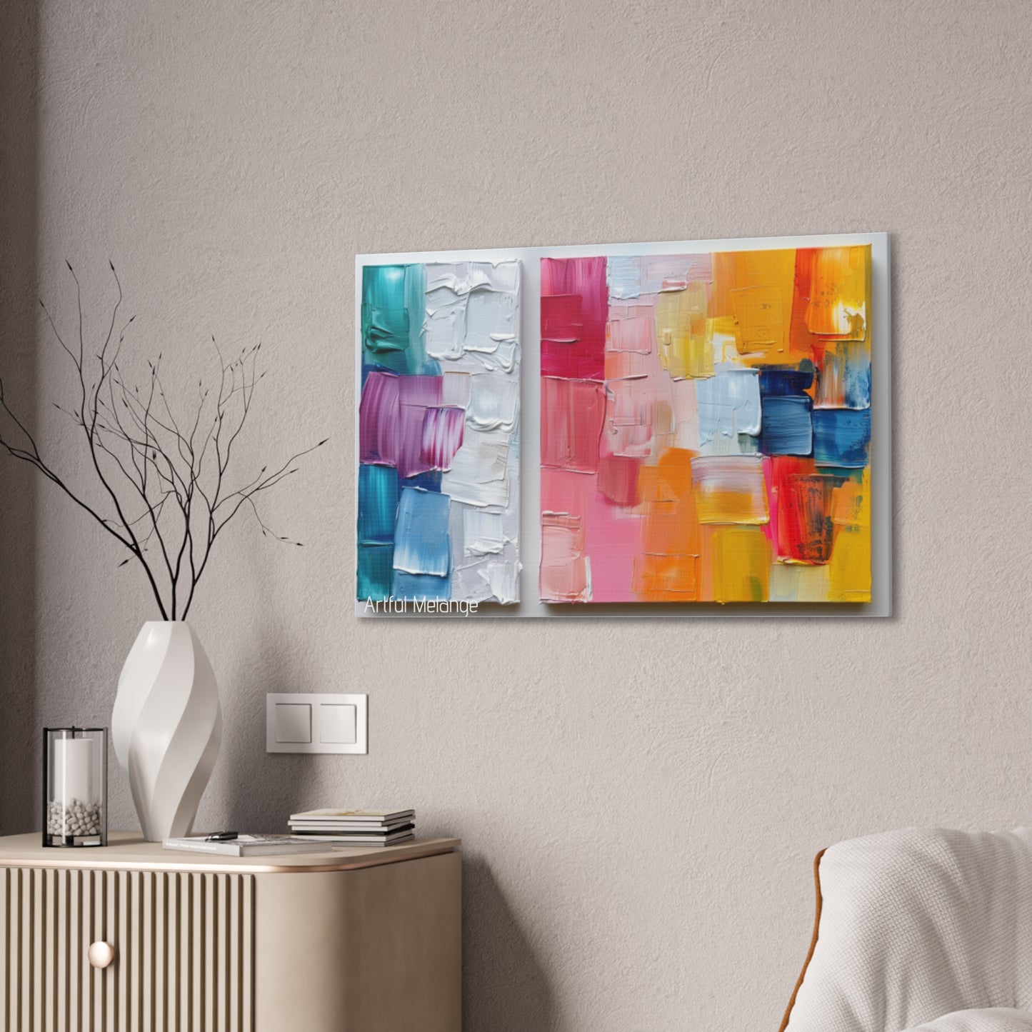 Primary Elegance: A Symphony of Sophistication Canvas Print