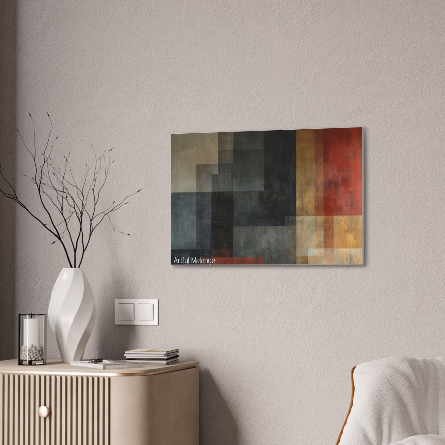 Primary Elegance: A Symphony of Sophistication Canvas Print