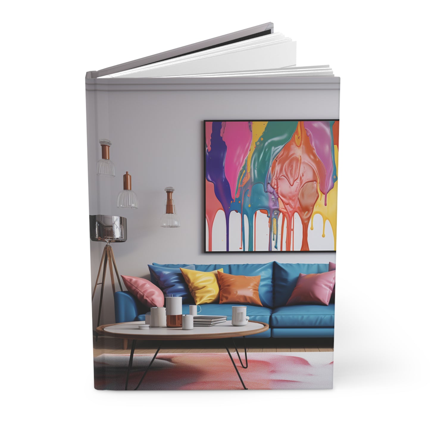 Abstract Elegance: Living Room Harmony Hardcover Journal