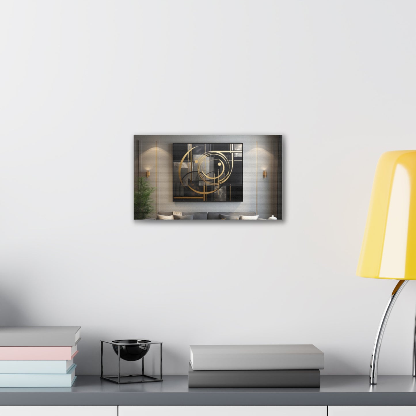 Gold and Black  Elegance: A Symphony of Sophistication Canvas Print