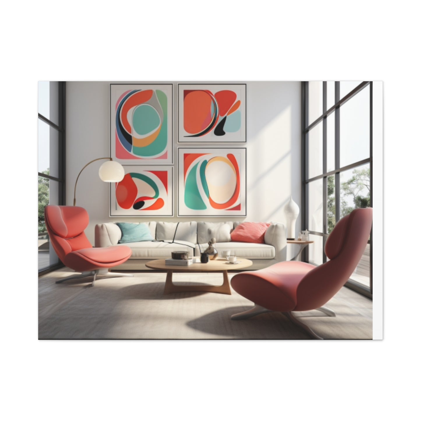 Timeless Elegance: Refined Pink Hues Canvas Print for Sophisticated Living Spaces