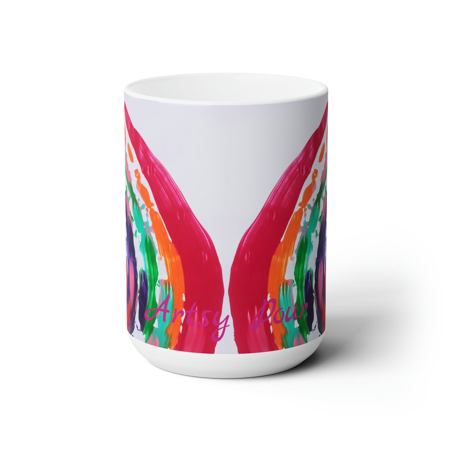 Artsy Pour Ceramic Mug 15oz