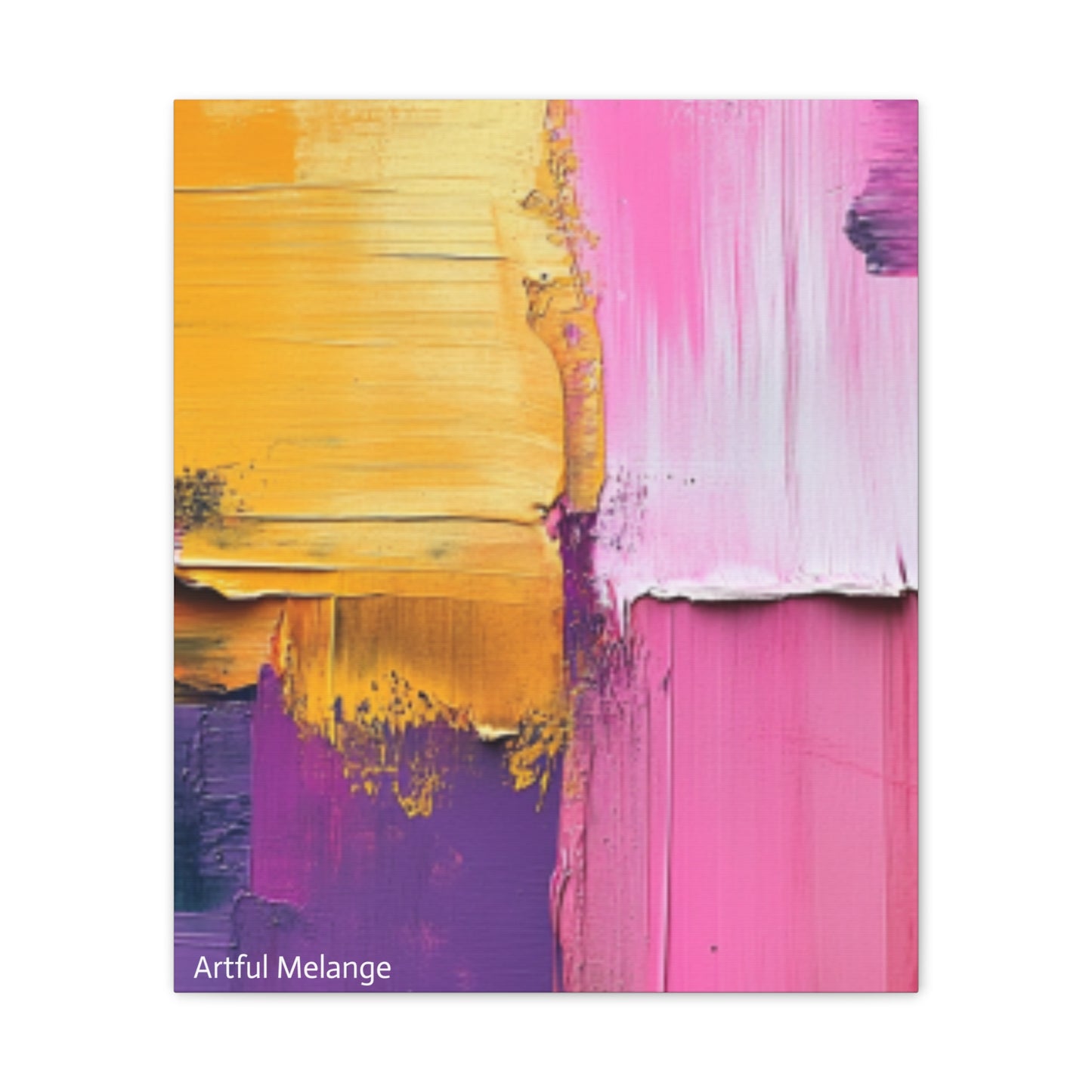 Acrylic Abstract Canvas Print - Homage to the Divine Nine/Gold Purple Pink and Green 5