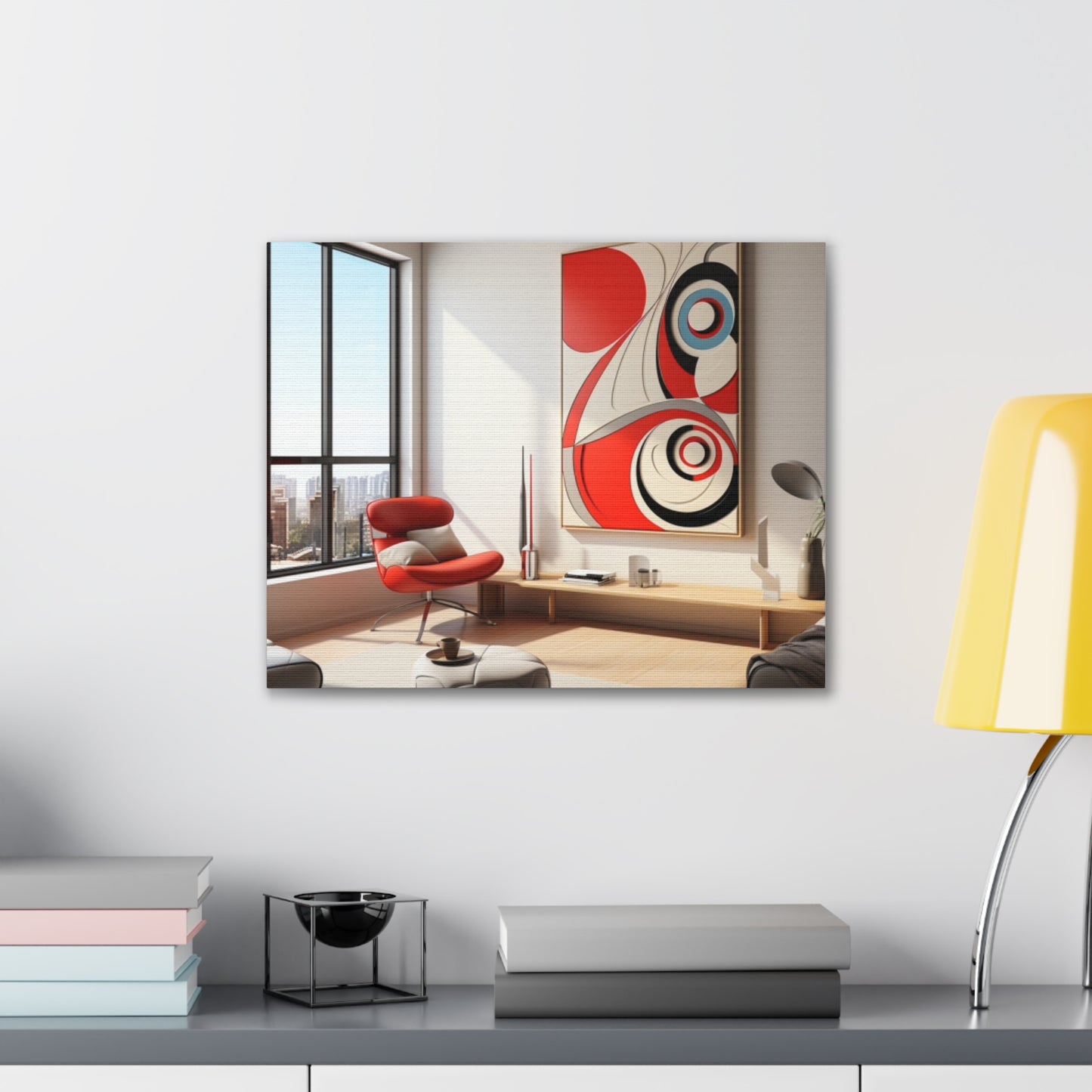 Crimson Elegance: A Symphony of Sophistication Canvas Print