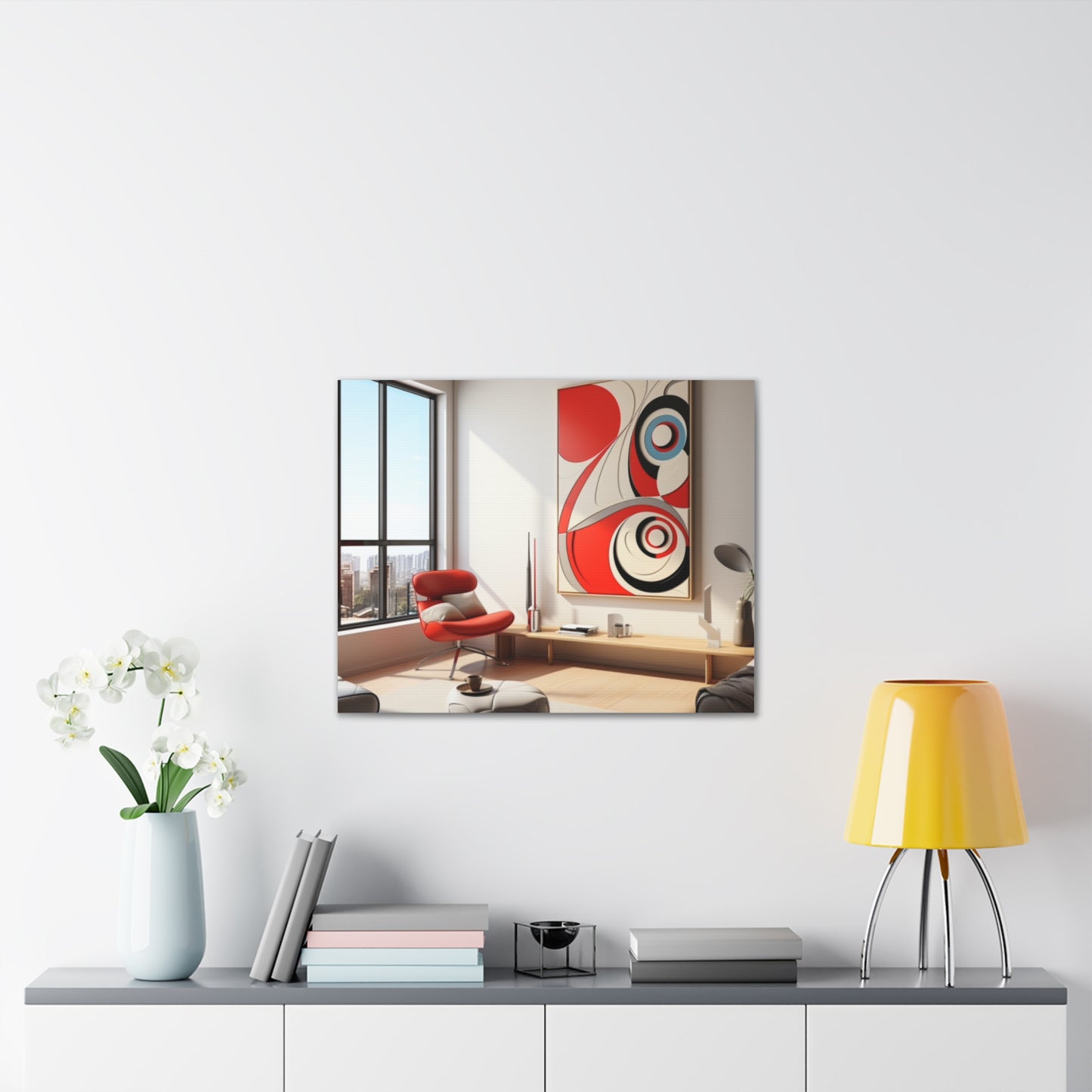 Crimson Elegance: A Symphony of Sophistication Canvas Print