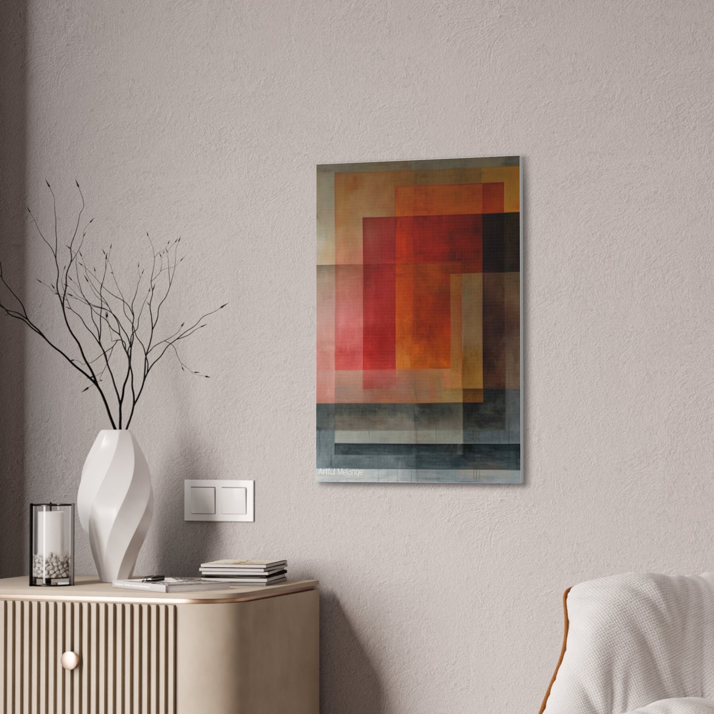 Primary Elegance: A Symphony of Sophistication Canvas Print