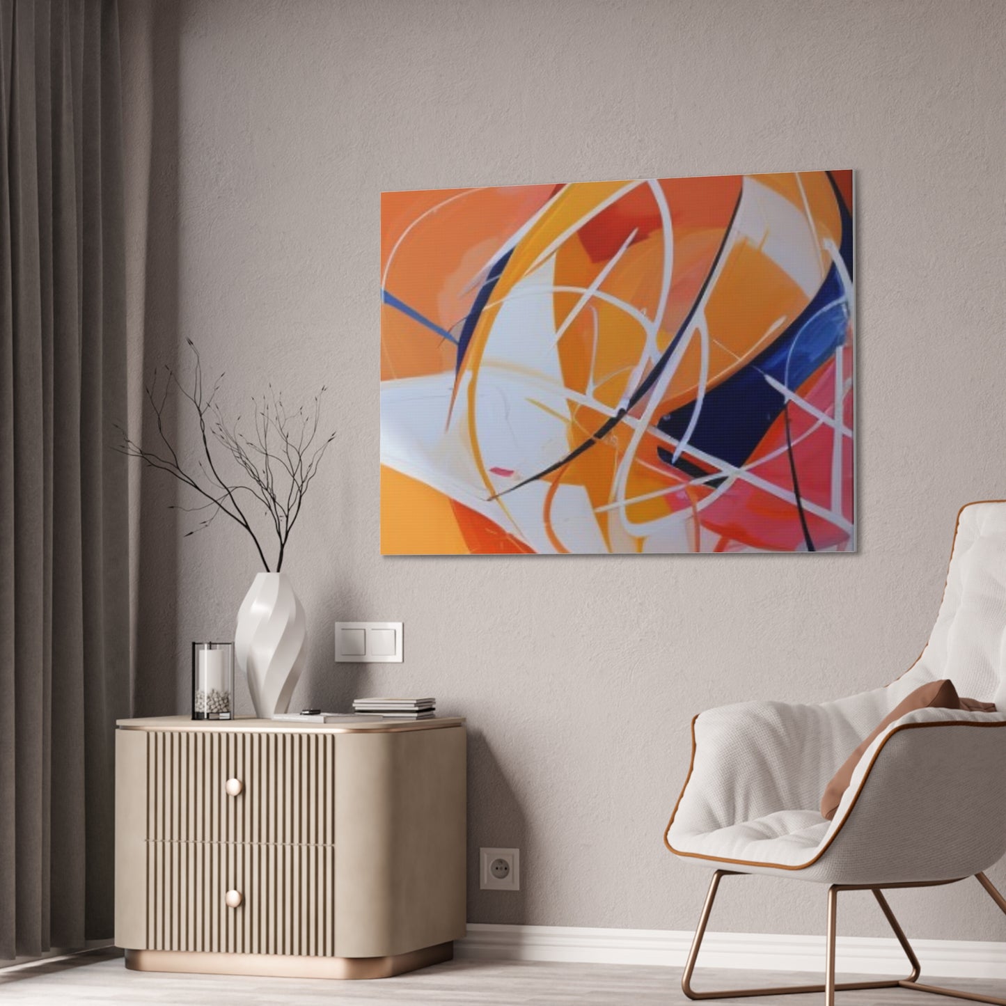 Primary Elegance: A Symphony of Sophistication Canvas Print