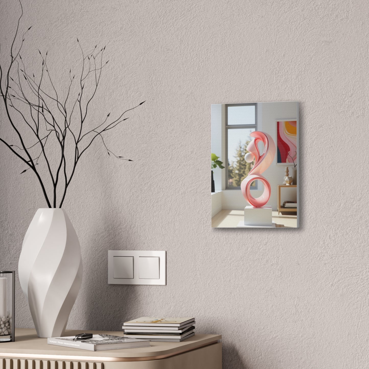 Timeless Elegance: Refined Pink Hues Canvas Print for Sophisticated Living Spaces