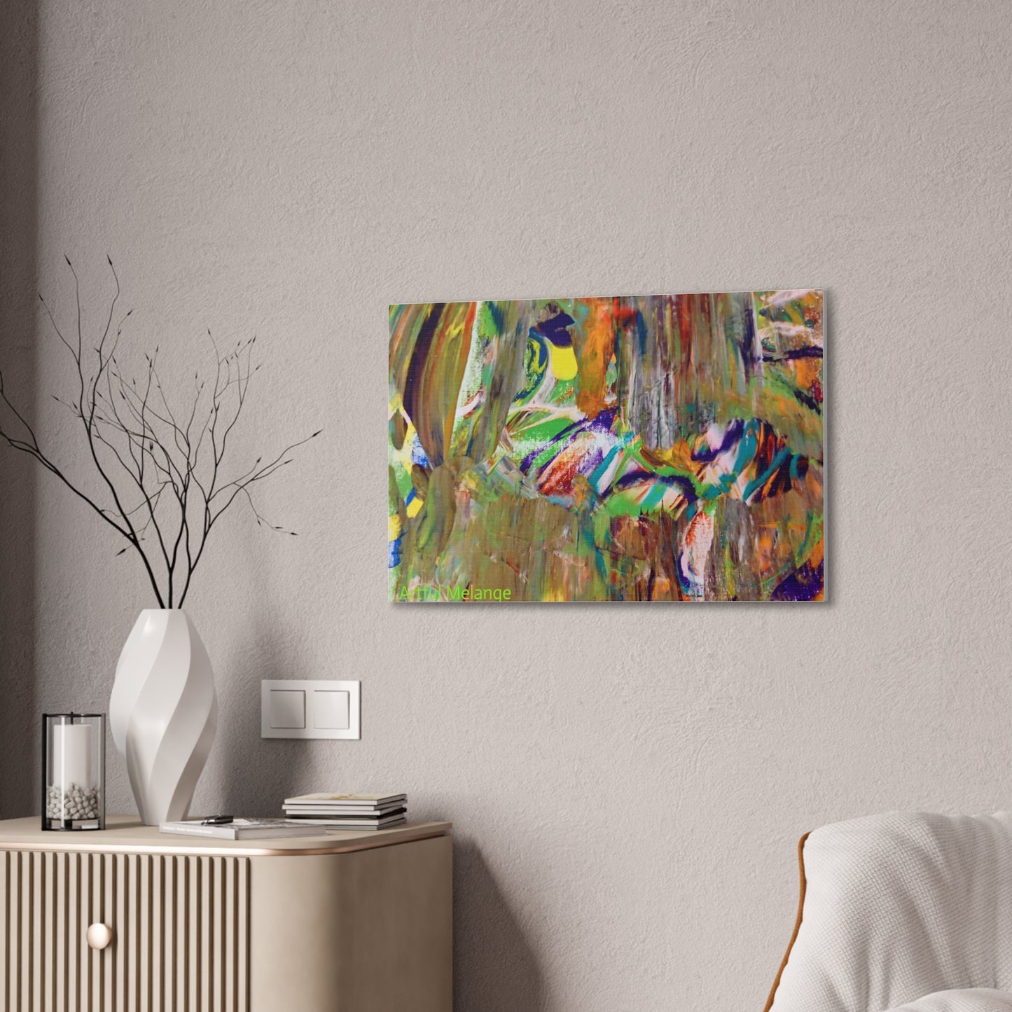 Acrylic Abstract Canvas Print - Richly Textured Artistry