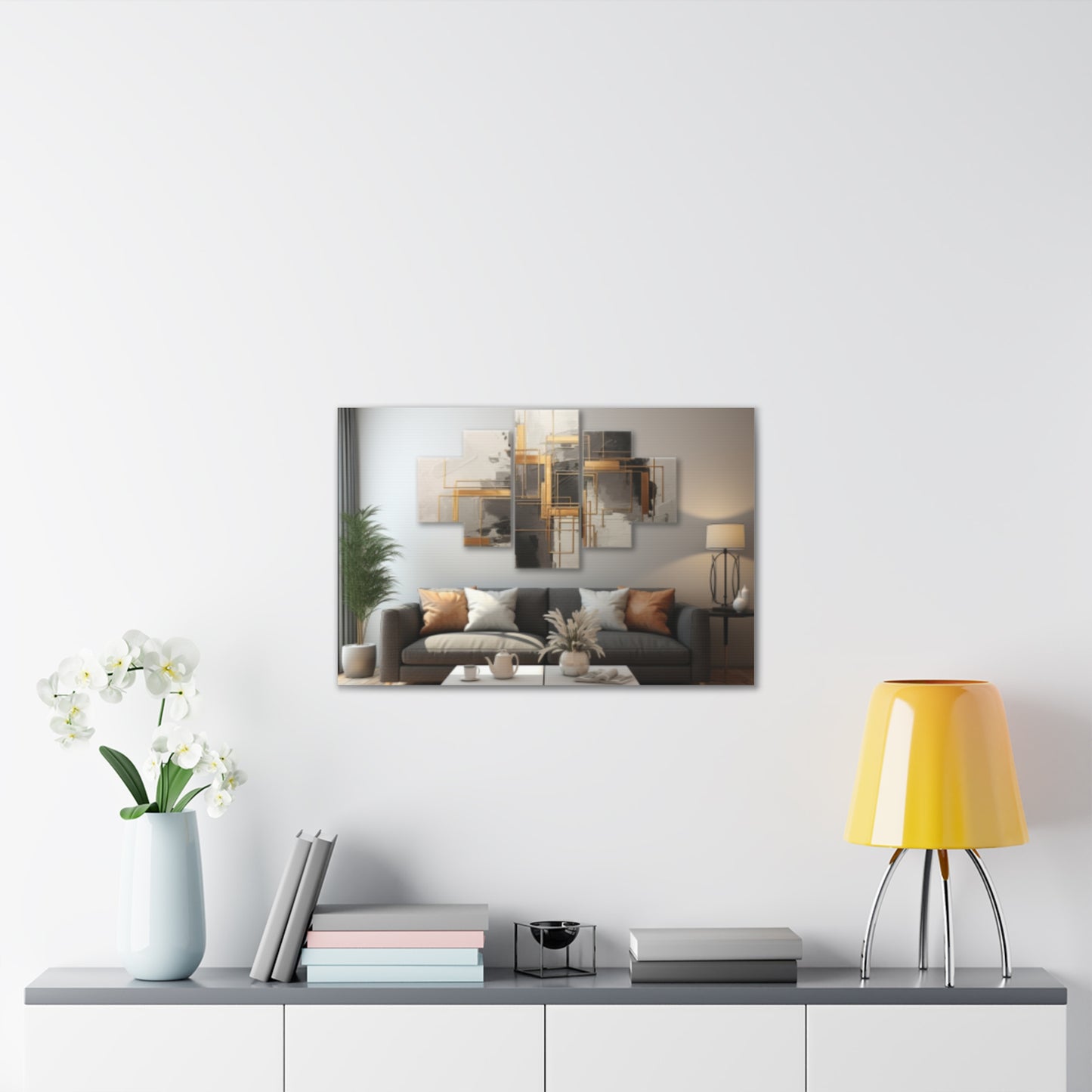 Gold and Black  Elegance: A Symphony of Sophistication Canvas Print