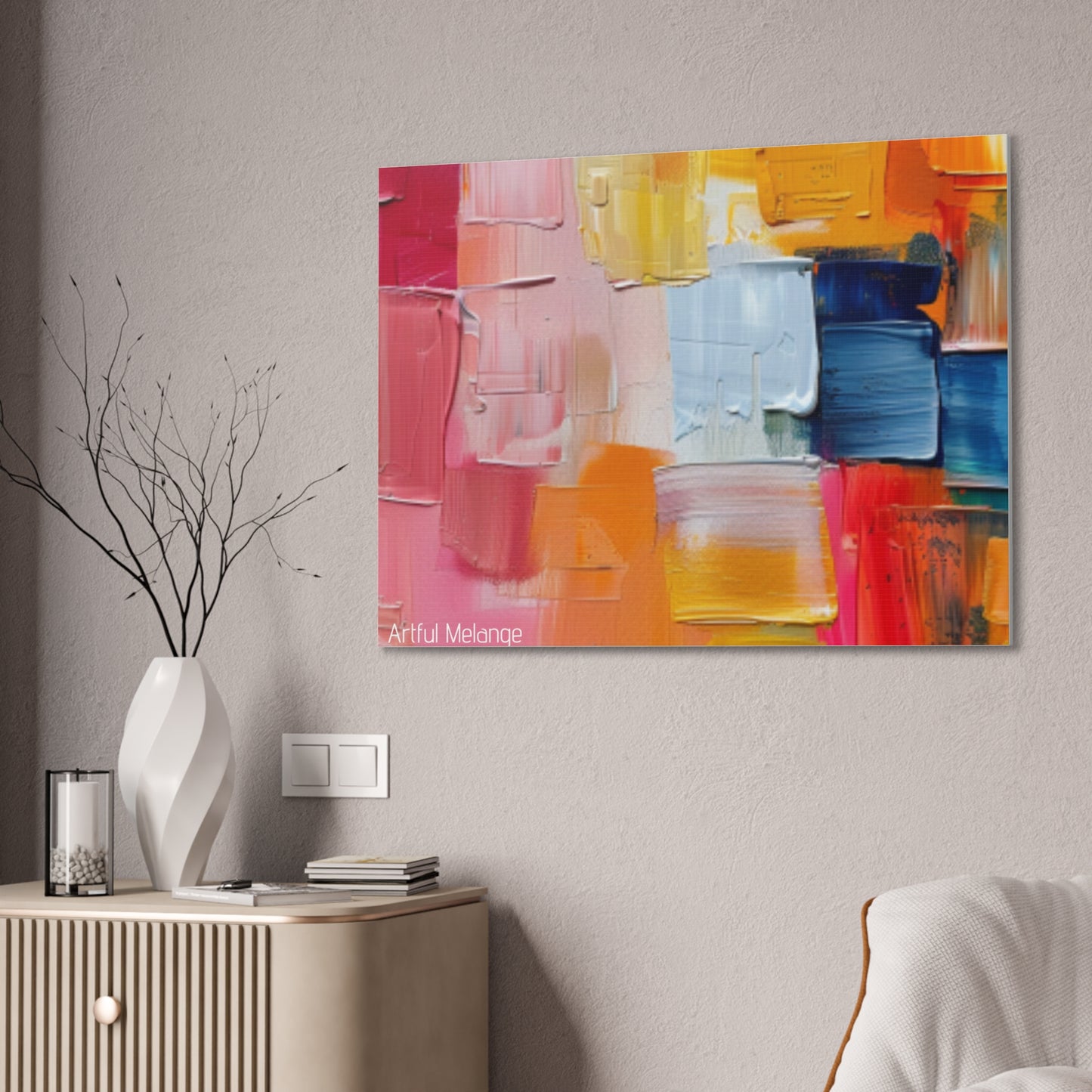 Primary Elegance: A Symphony of Sophistication Canvas Print