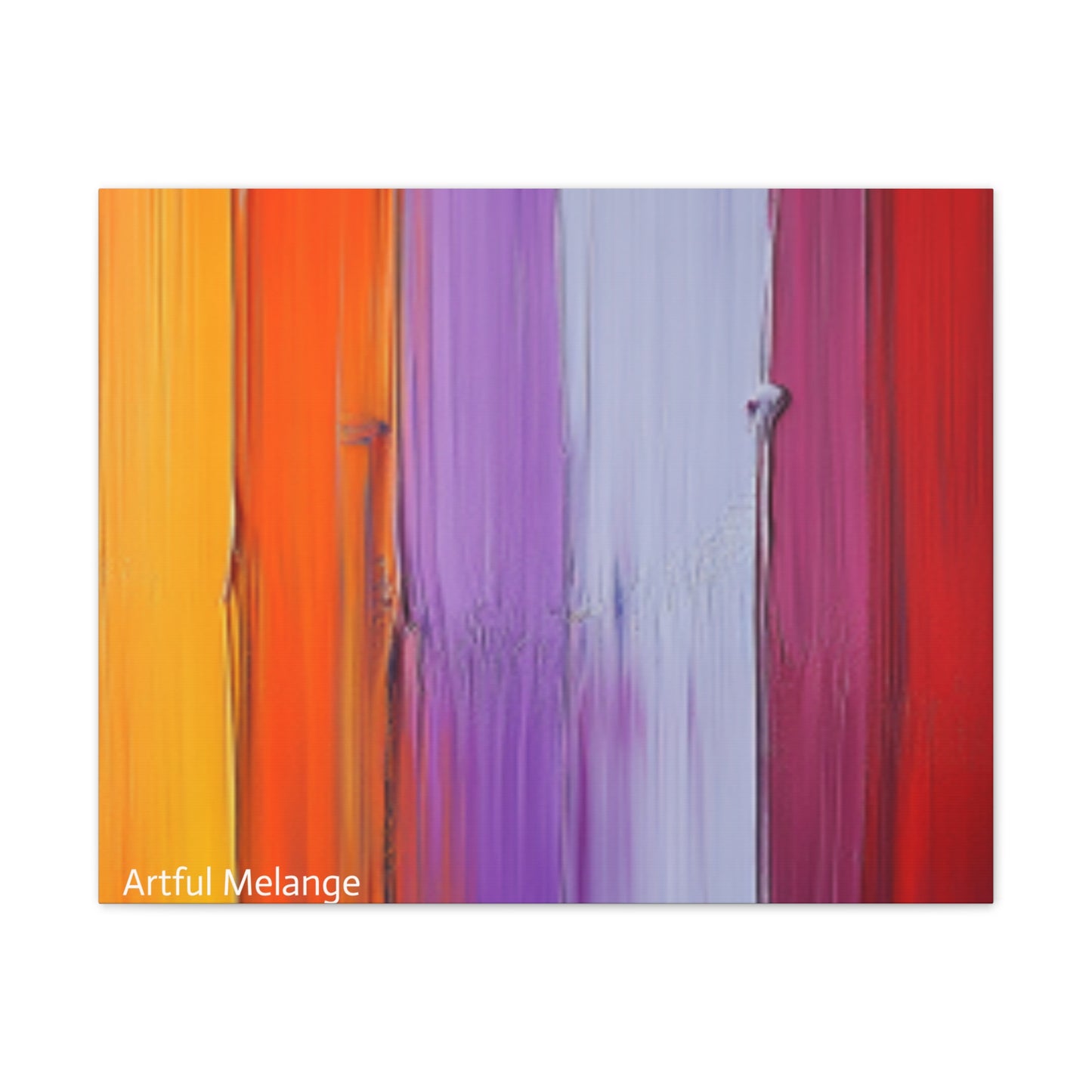 Acrylic Abstract Canvas Print - Homage to the Divine Nine/Red White Purple and Gold 5