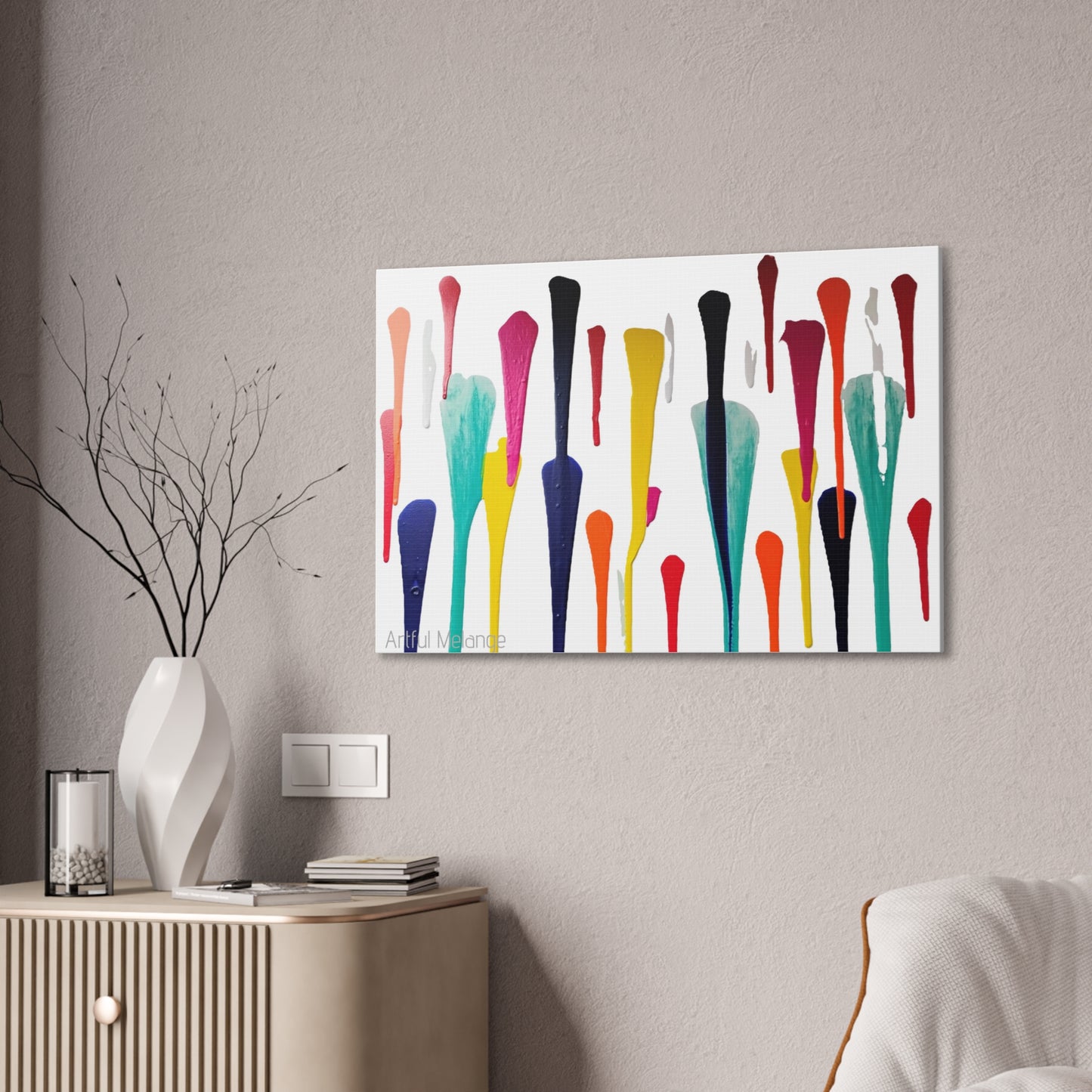 Primary Elegance: A Symphony of Sophistication Canvas Print