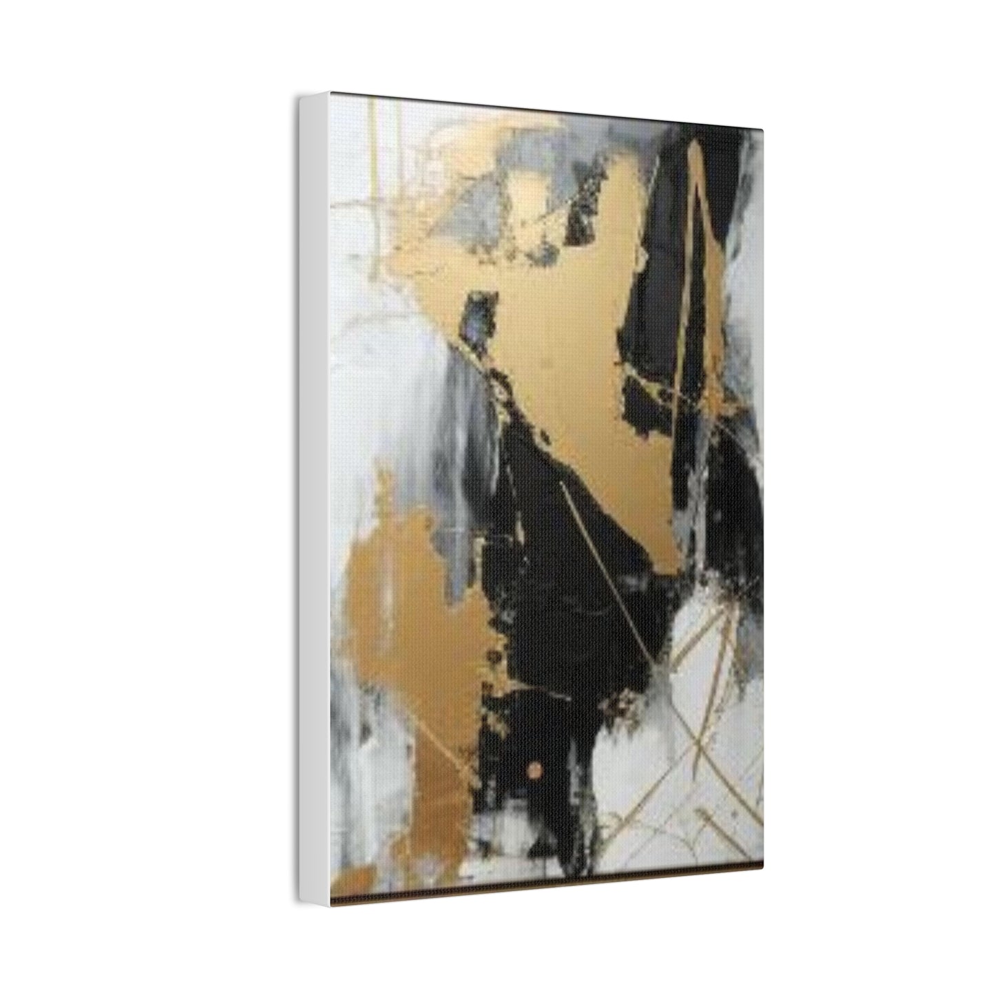 Gold and Black Elegance: A Symphony of Sophistication Canvas Print