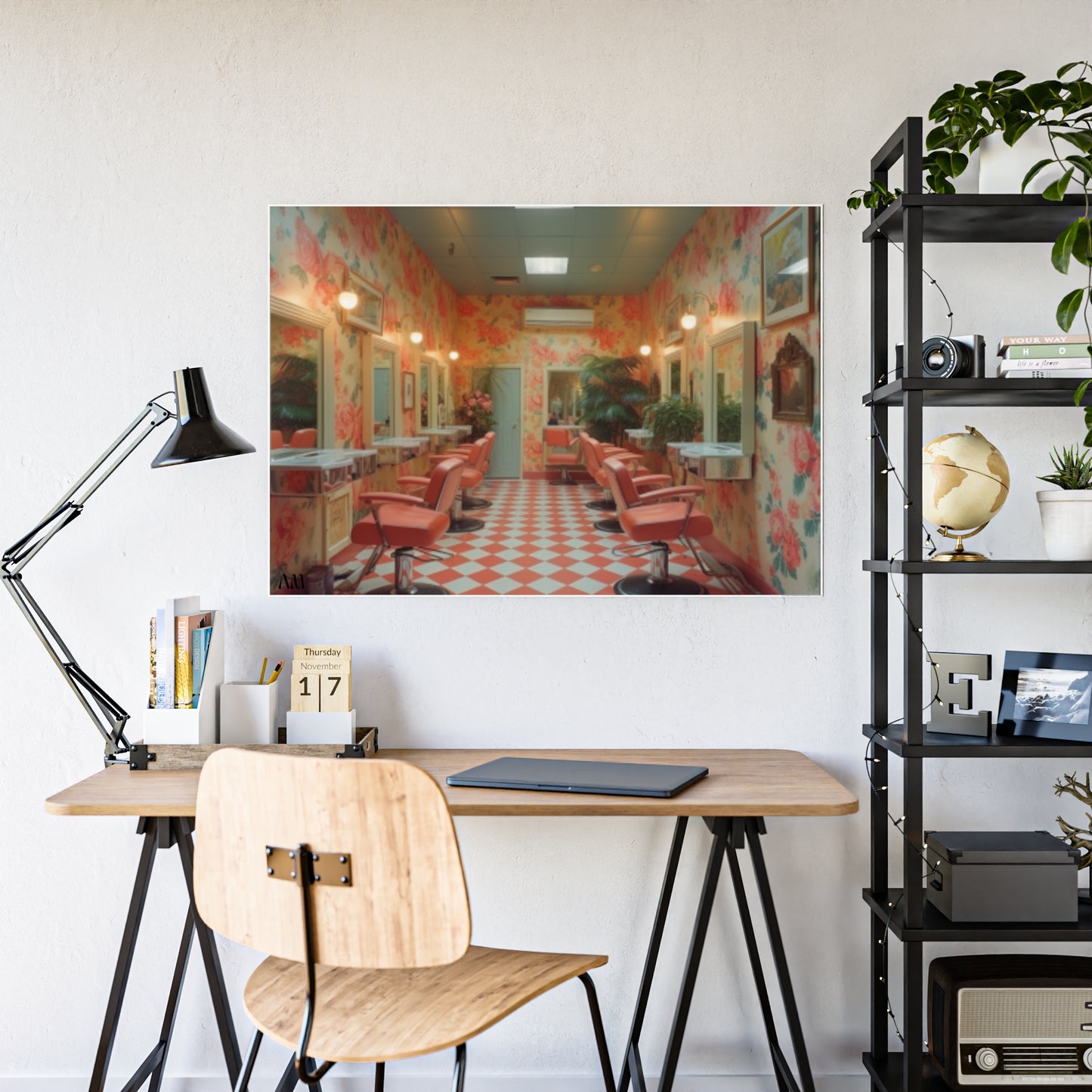 Black Hair Salon Interiors: Poster Prints Celebrating Style