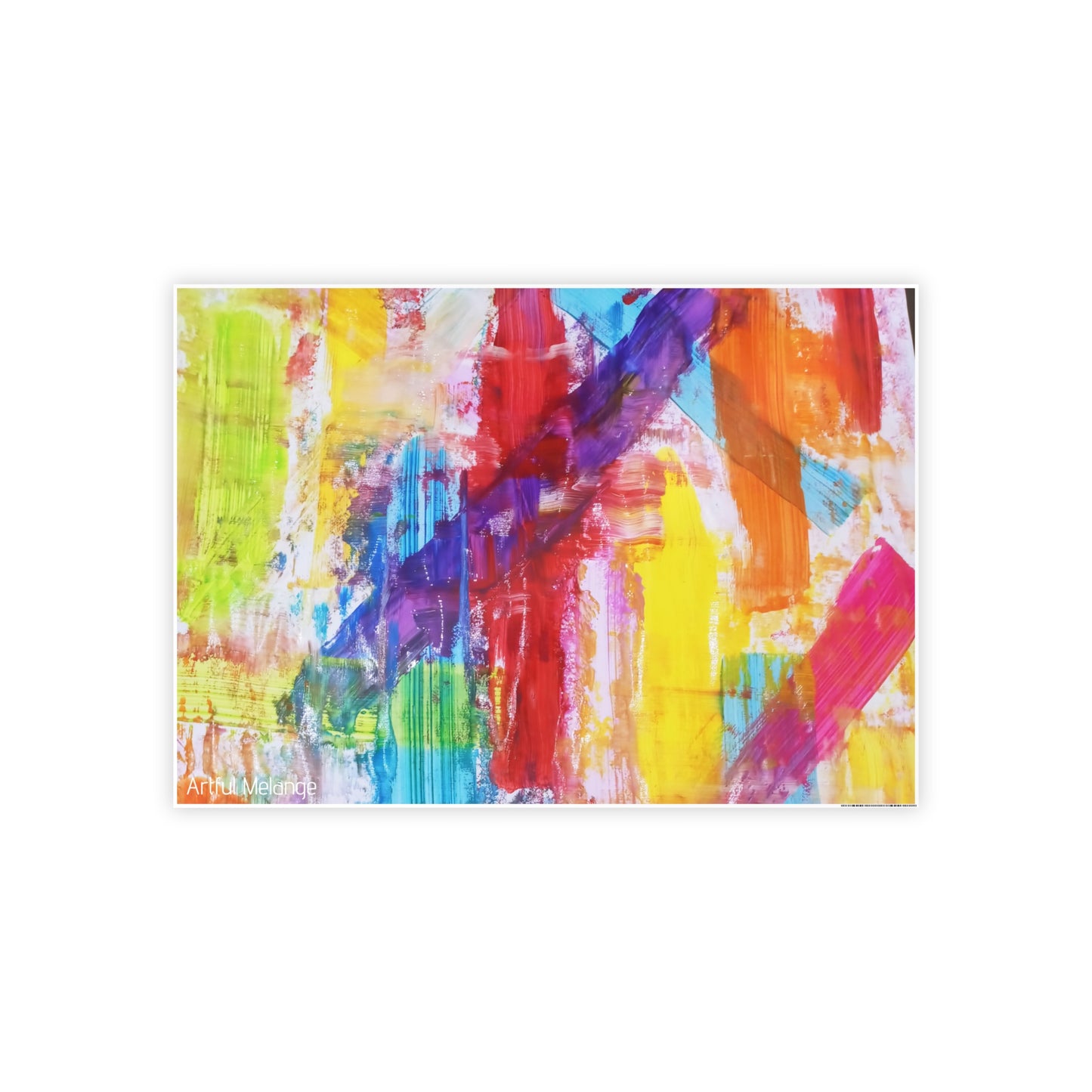 Gleaming Acrylic Abstract Poster: A Spectrum of Colorful Elegance