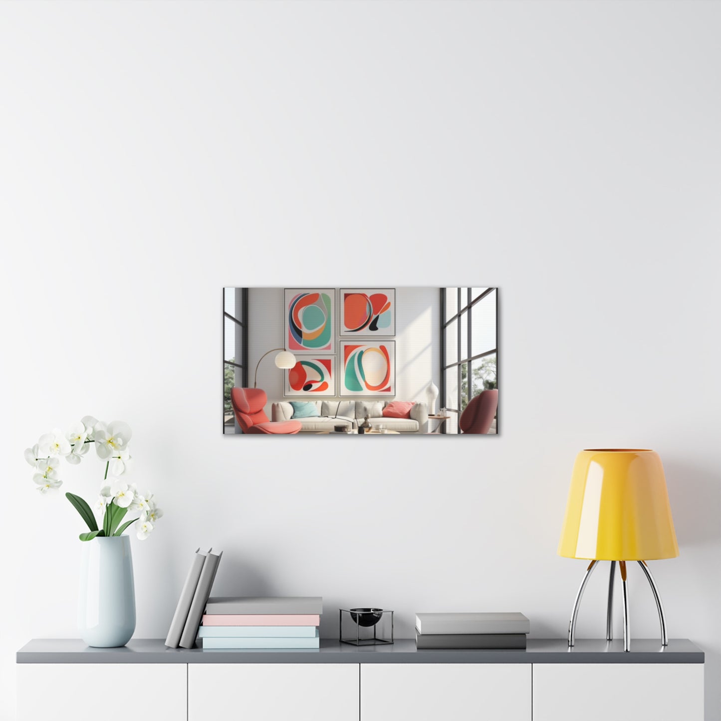 Timeless Elegance: Refined Pink Hues Canvas Print for Sophisticated Living Spaces